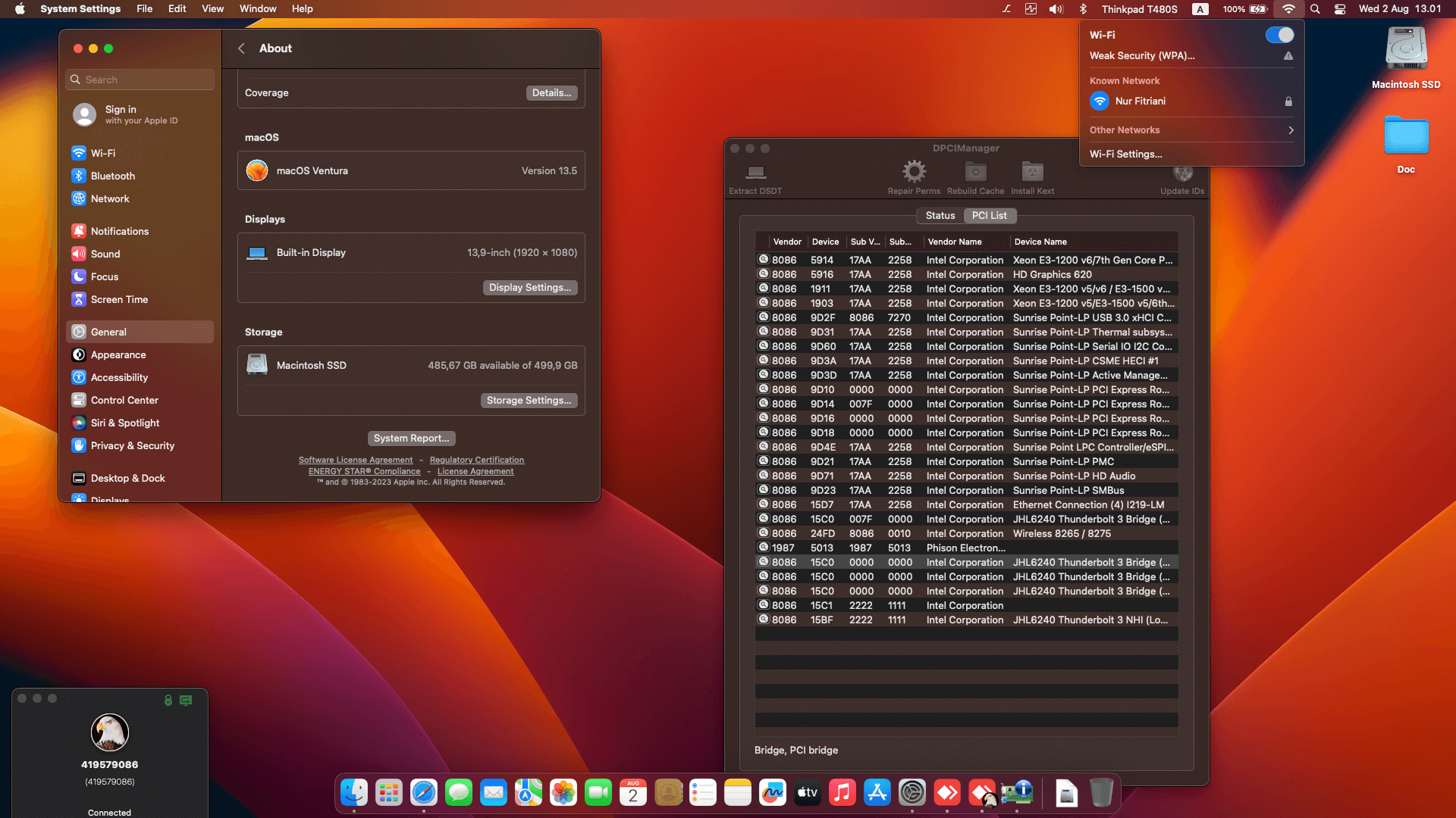 Lenovo Thinkpad T480 3rd Touchscreen [KabyLake R   Intel UHD 620 + PS2] 1